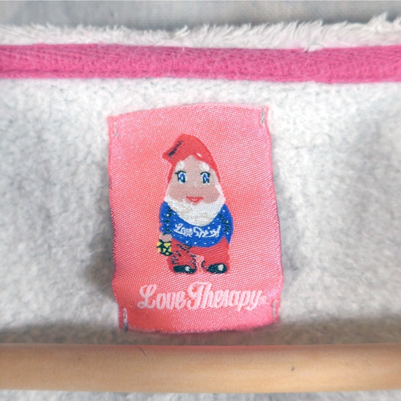 Fiorucci Love Therapy Women S Fleece 3/4-Zip Hooded Sweatshirt - Picture 13 of 15